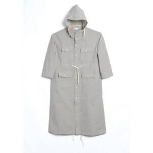 NEW ENGINEERED GARMENTS women's cagoule dress in natural / navy